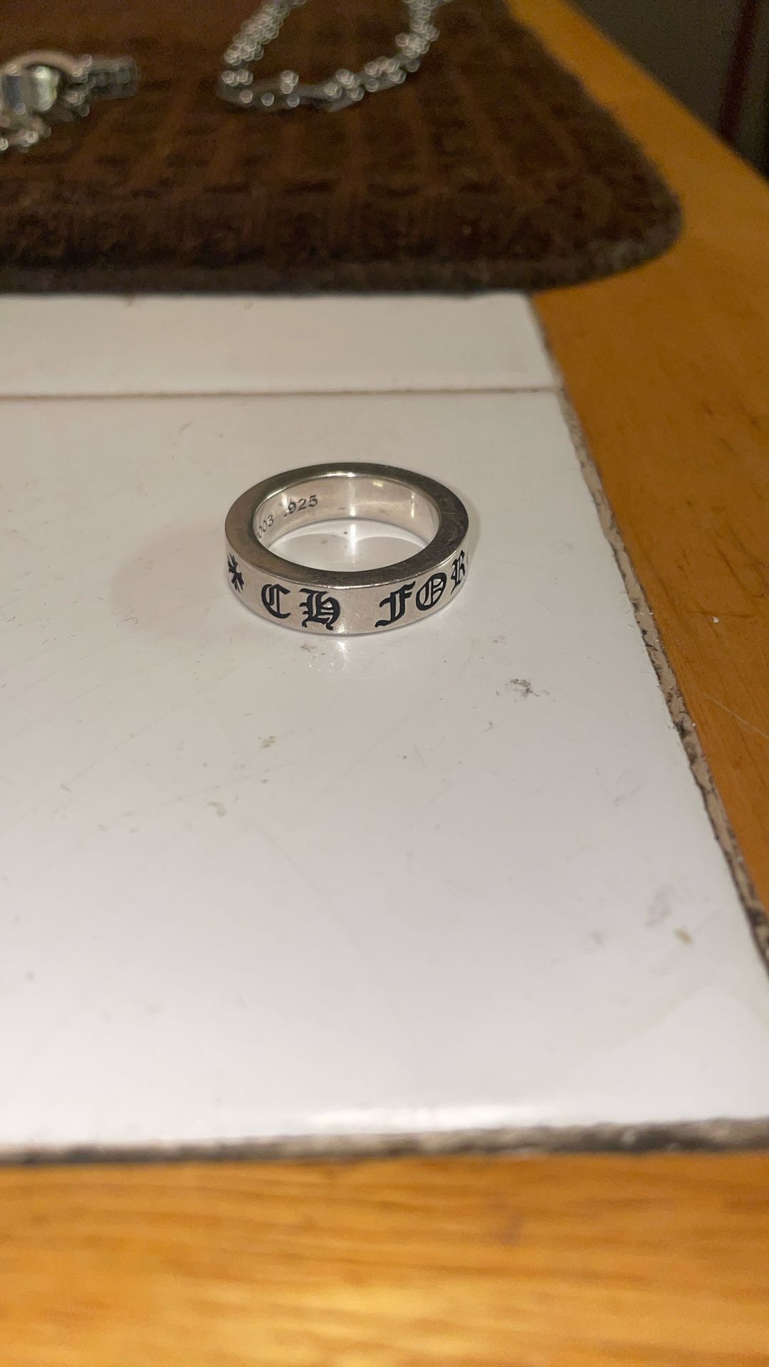 Chrome Hearts Silver 925 Ring Size 8 1/4