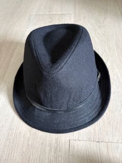 Black Wool Fedora Hat