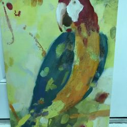 Canvas Bird painting 20" x 27 1/2"