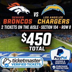 2 Tickets - DEN @ LAC - NFL
