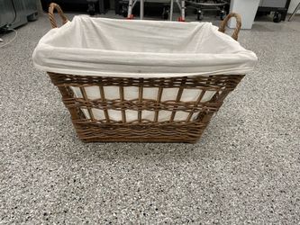 Wicker laundry baskets set of three