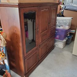 Solid wood entertainment center from gallery furniture