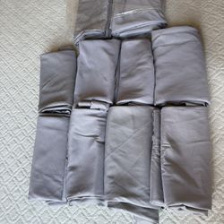 Set of 10 Gray Tablecloths For Round Tables