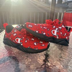 Men's Champion 93Eighteen Repeat "C" Logo Red Low Shoes Sneakers