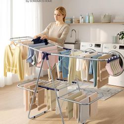 New Clothes Drying Rack, Foldable 2-Level Laundry Drying Rack FREE 🎁 with purchase- 