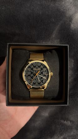 Coach gold-tone Baxter 39mm mens watch