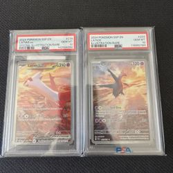 2024 Pokemon surging Sparks Latias Ex & Latios SIR PSA 10