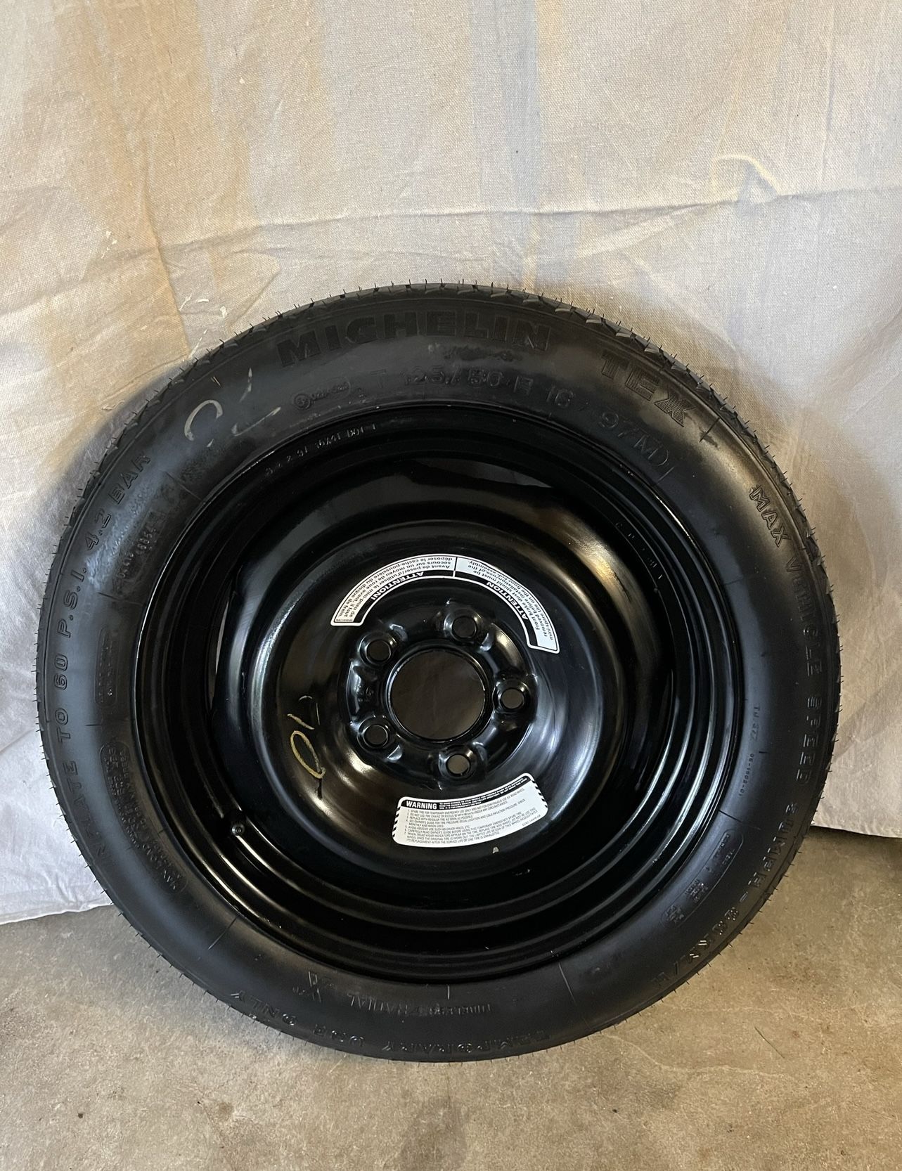 Michelin Tex T 125/80R16 Spare Tire