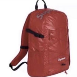 SUPREME BACKPACK RED CORDURA MATERIAL RARE NEW GREAT CONDITION BAG LUGGAGE WATERPROOF SCHOOL TRAVEL SPRING SUMMER 2017 DROP  AUTHENTIC HYPEBEAST