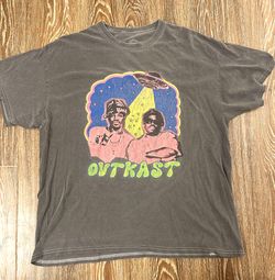 Outkast Grey Acid Wash Short Sleeve Hip Hop Graphic T Shirt Men’s Size Large