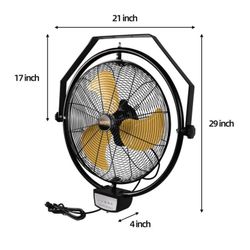 20 in. 3-Speeds Wall Fan