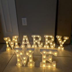 Marry Me Sign And Accessories 