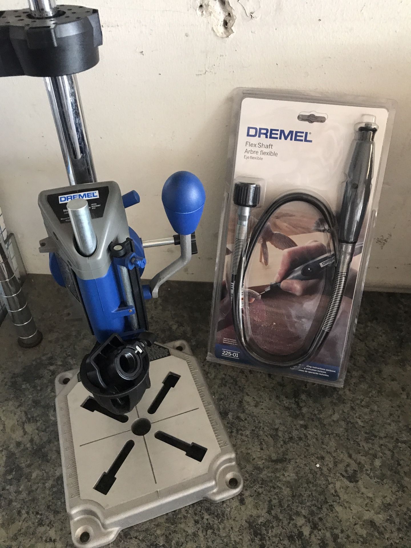Dremel Tool Drill Press and Dremel Flex Shaft attachment