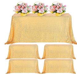 Gold Sequin Tablecloth cloth 👀READ BELOW ⬇️ AVAILABLE ✅️