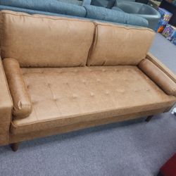 Soft Brown Suede Couch