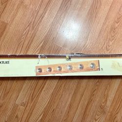 Bathroom Bar Fixture// Solid Oak