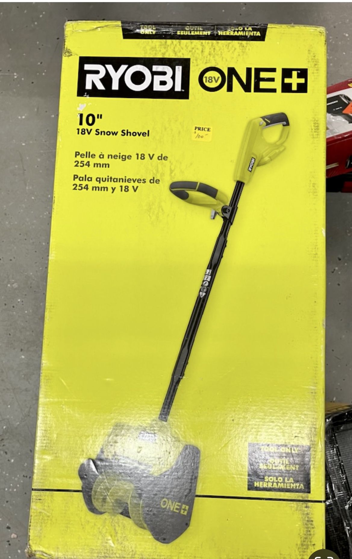 RYOBI ONE+ 18V 10 in. Single-Stage Cordless Electric Snow Shovel (Tool Only) 