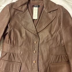 Vintage Morgan de Toi 100% Lamb Leather Jacket – Size Medium – Made in Italy