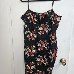 Navy Blue Floral Dress