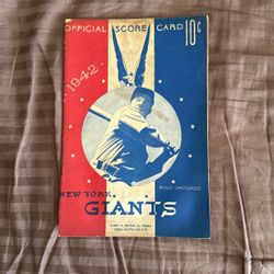 1942 Official New York Giants Program