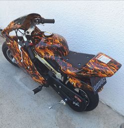 40CC Motorcycle Gas Pocket Bike 4-Stroke Engine Mini Bike Ride-On Padded Seat for Adult and Teen 13+ ( yellow Flame)

Brand new