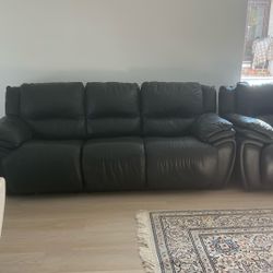 Leather Reclining Sofa