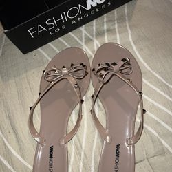 Studded sandals-Mocha Size 10