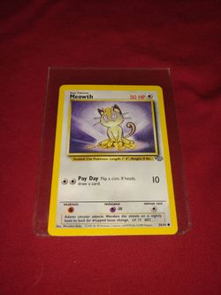 1999 Pokemon - Meowth Game Card 56/64