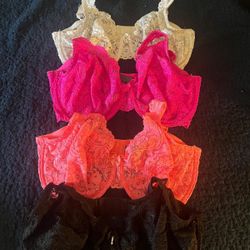 6 Smart N Sexy Lace Bras Sz36 DDD Preowned Excellent