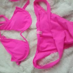 Hot Pink 2 Piece Bikini Bathing Suit