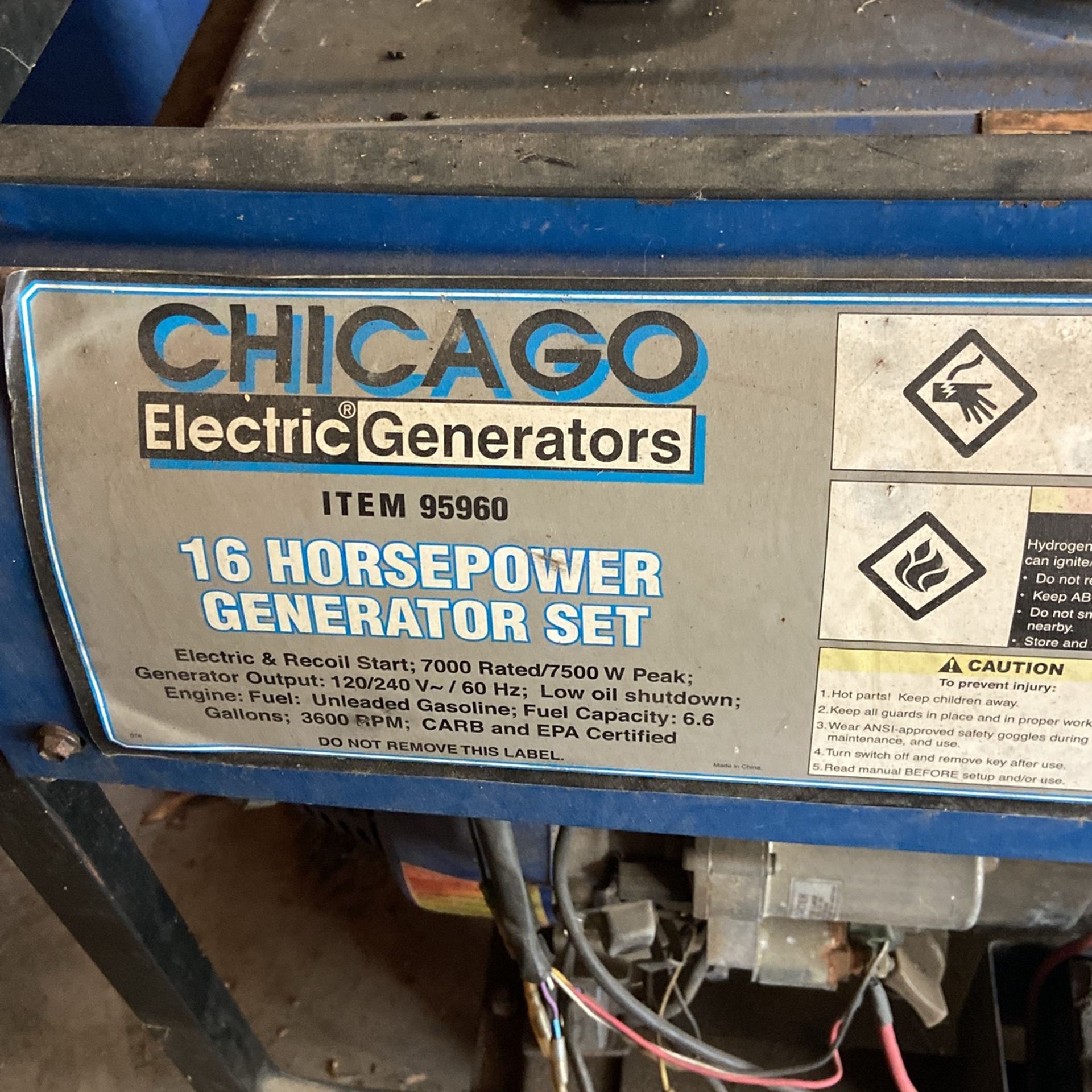 16 HP Chicago Electric Generator, image size:1920x1920