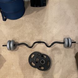 Cap Curl bar With 2 10 Plates And 4 5 Playes