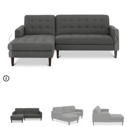 Dania Laura Left Chaise Sectional and Ottoman