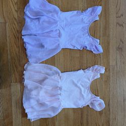 Girls pink and purple size 5 ballerina leotards