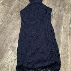 Navy Blue Lace Dress