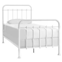 Farmhouse White Metal Twin XL Bed