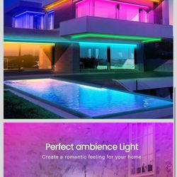 LED Lights Strip 100 FT, LED Lights for 100ft, RGB Rope Light, Bluetooth APP Contro