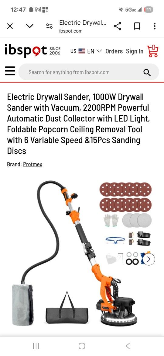 Protomex Drywall Sander 1000w