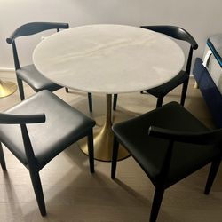 Marble Table and Luxury Chairs
