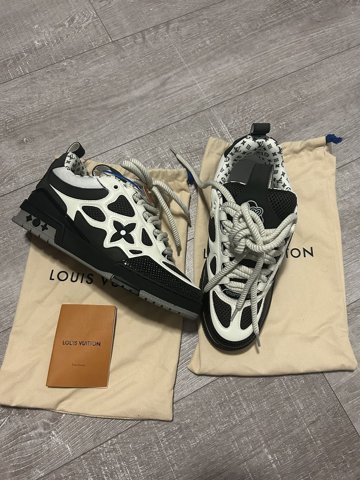 louis vuitton skate shoe black/white/grey