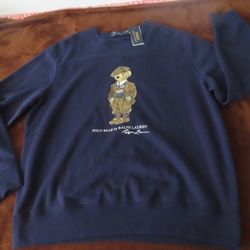 Polo Ralph Lauren Men's Polo Bear Sweatshirt - XL - Navy Blue