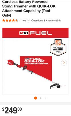 M18 FUEL 18V 16 in. Brushless Cordless Battery Powered String Trimmer with QUIK-LOK Attachment Capability (Tool-Only)