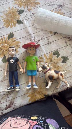 Toy Story Andy & Sid Action Figures with Dog