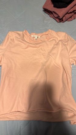 Pink baggy shirt cropped