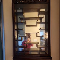 Rosewood Chinese Curio Display Cabinet