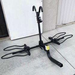 (NEW) $109 KAC 2-Bike Rack for Car, SUV, Hatchback Mount - 2” Anti-Wobble Hitch, Heavy Duty Bicycle Carrier