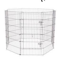 Like New! EveryYay Stretch Your Legs Modular Black Exercise Pen for Dogs, 48" H