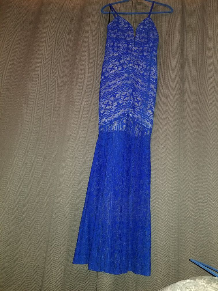 Agaci cobalt blue formal dress size L/LG/Large (NEW)