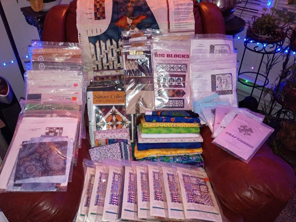 Big Collection Of Material For Quilting & Sewing Projects