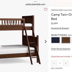 Pottery Barn Full Sized Bunk Bed With Ladder